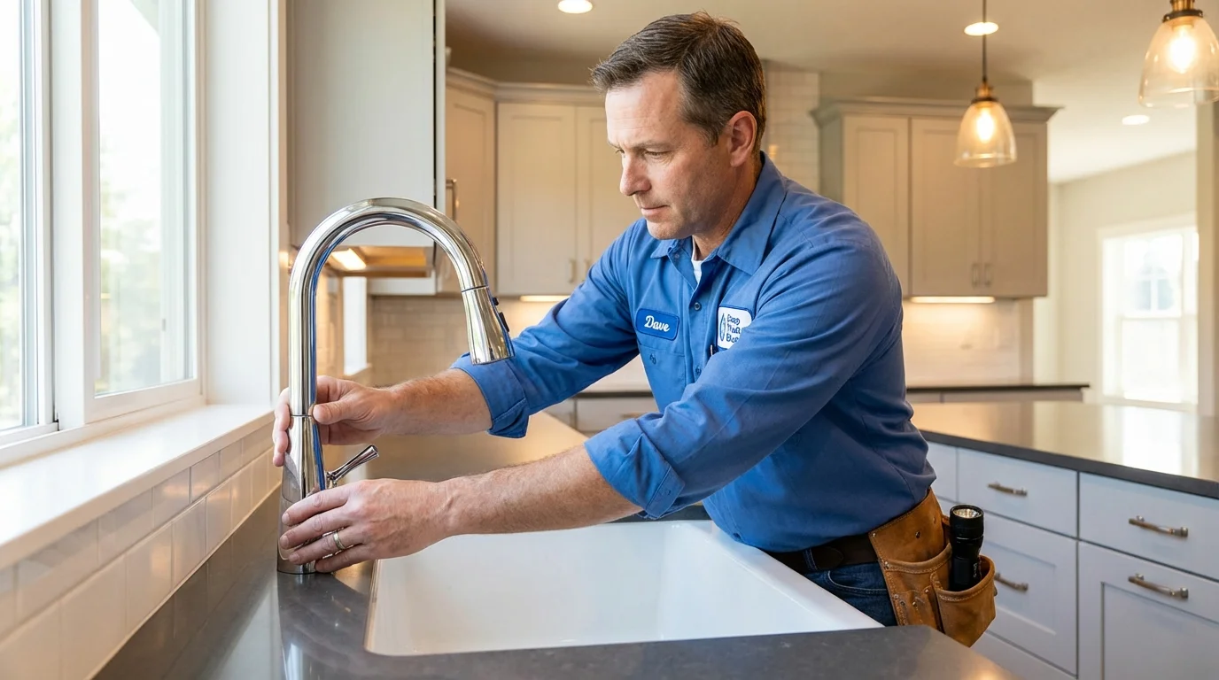Kitchen faucet installation by Johns Plumbing LLC in Geneva
